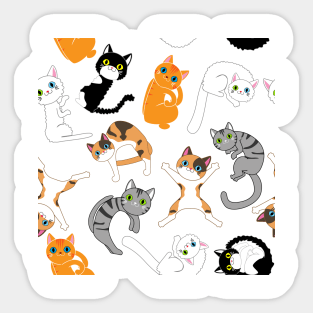 Cartoon pattern cat Sticker